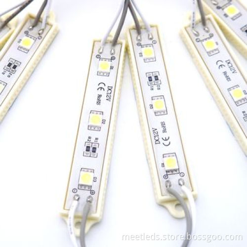 Pure White 3*SMD5050 12V DC Waterproof LED Modules for Advertising Signage